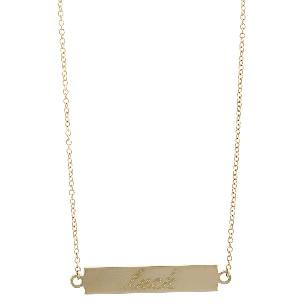 14K Yellow Gold Personalized ID Necklace
