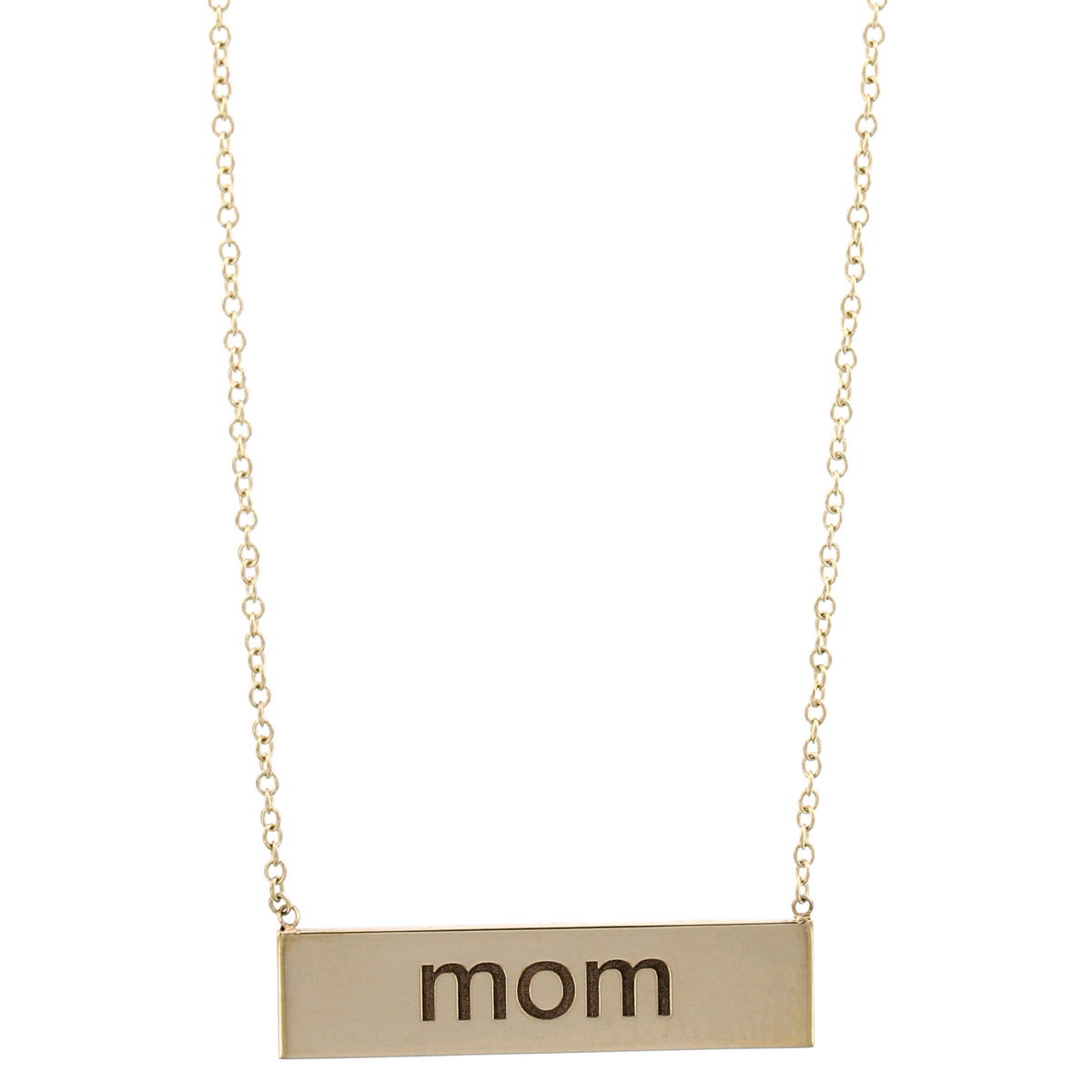 14K Yellow Gold Personalized ID Necklace