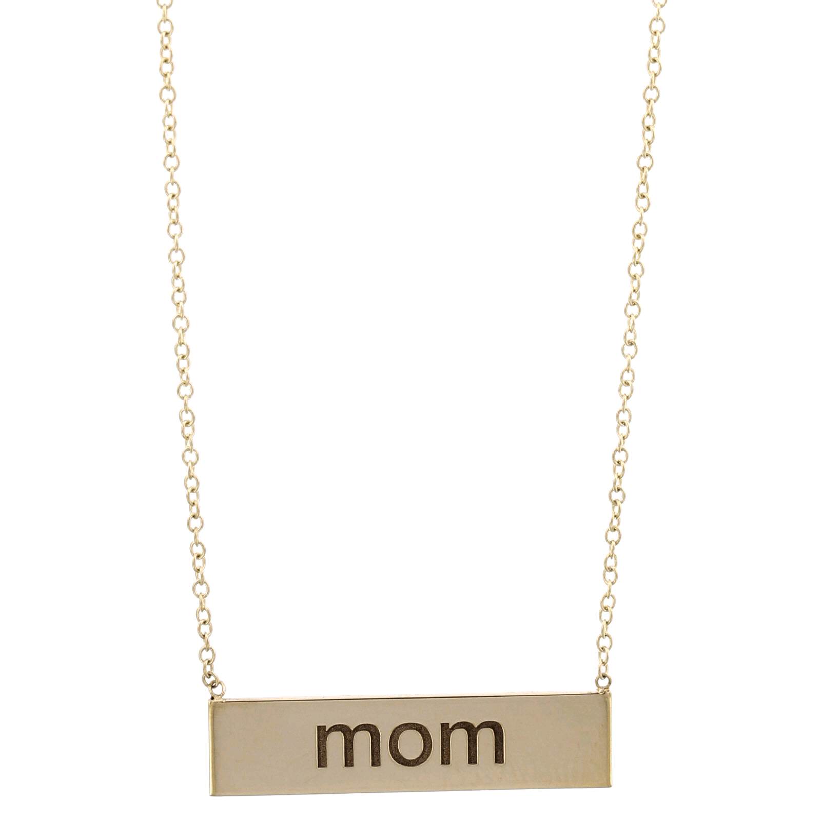 14K Yellow Gold Personalized ID Necklace