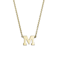 14K Yellow Gold Initial Necklace