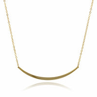 14K Yellow Gold Curve Wire Necklace