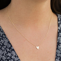 14K Yellow Gold Engravable Heart Pendant