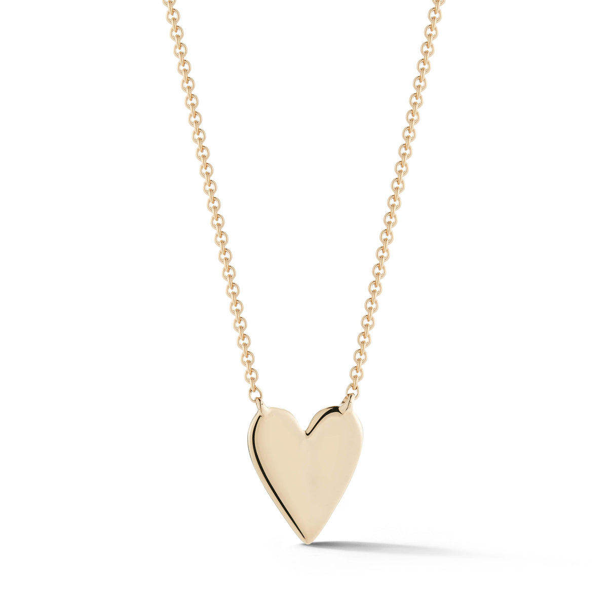 14K Yellow Gold Engravable Heart Pendant