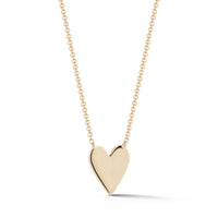 14K Yellow Gold Engravable Heart Pendant