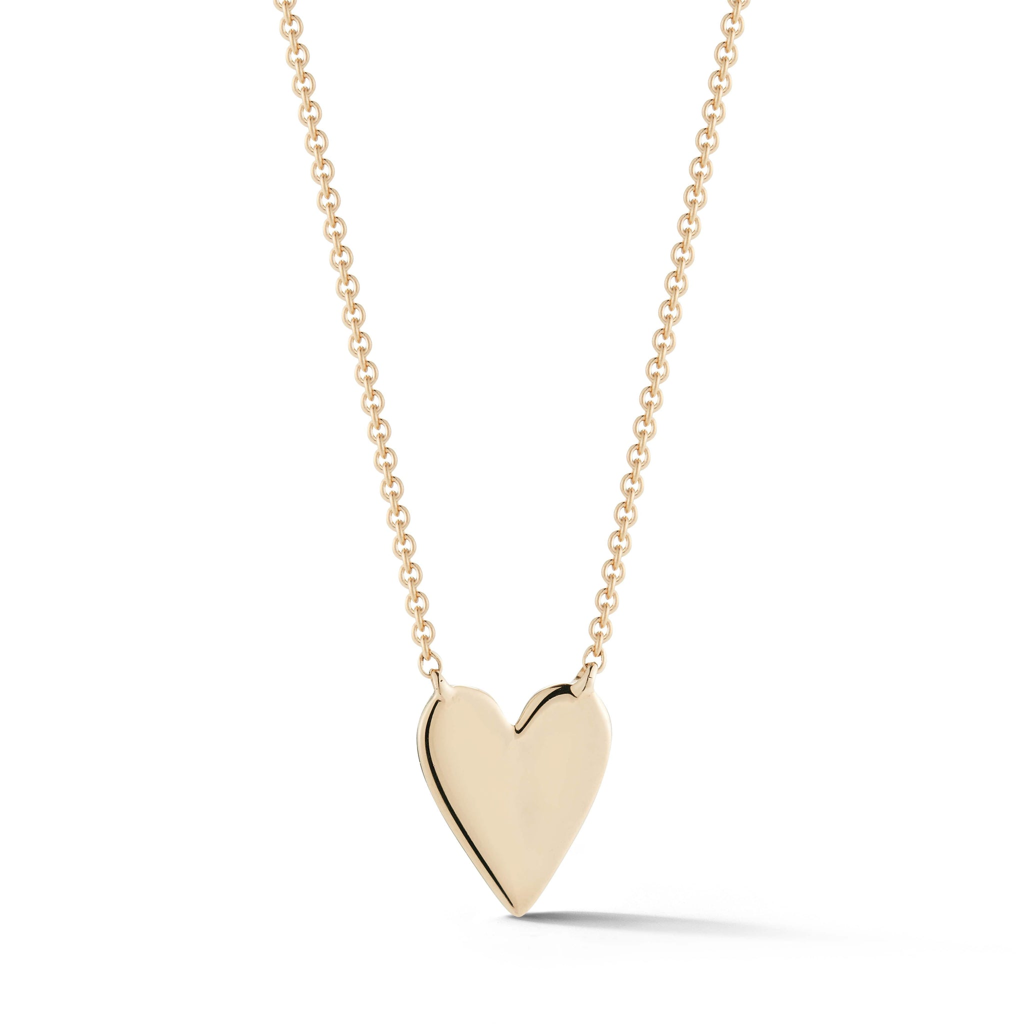 14K Yellow Gold Engravable Heart Pendant