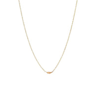14K Yellow Gold Feather Necklace