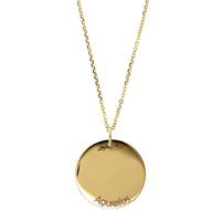 14K Yellow Gold Aquarius Zodiac Pendant