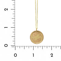 14K Yellow Gold Pisces Zodiac Pendant