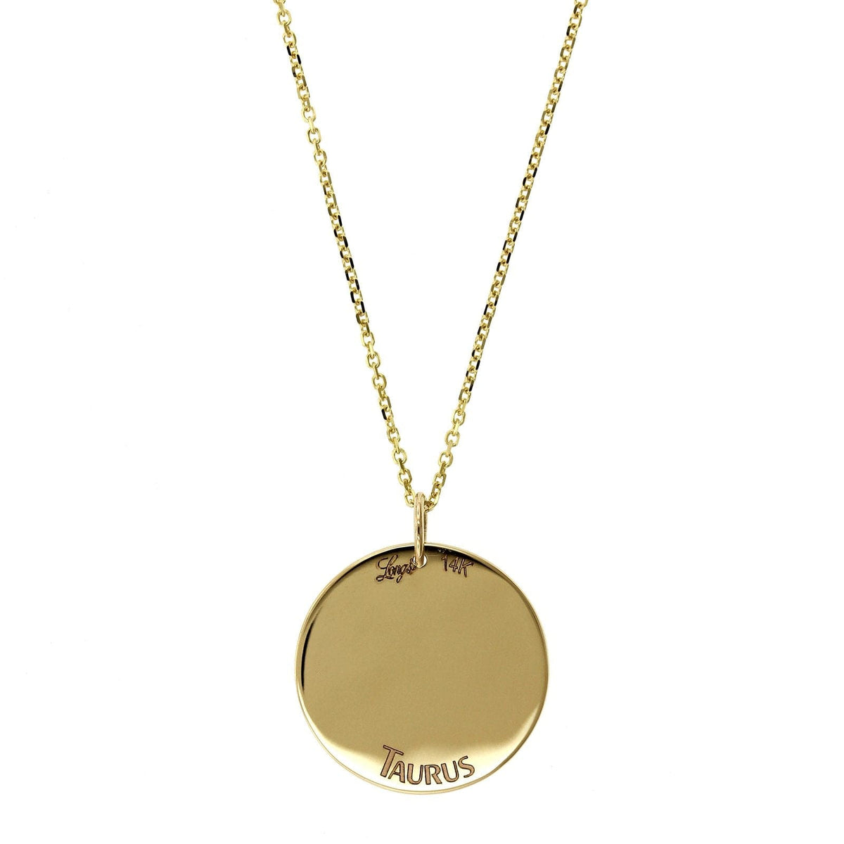 14K Yellow Gold Taurus Zodiac Pendant