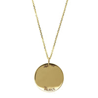 14K Yellow Gold Taurus Zodiac Pendant
