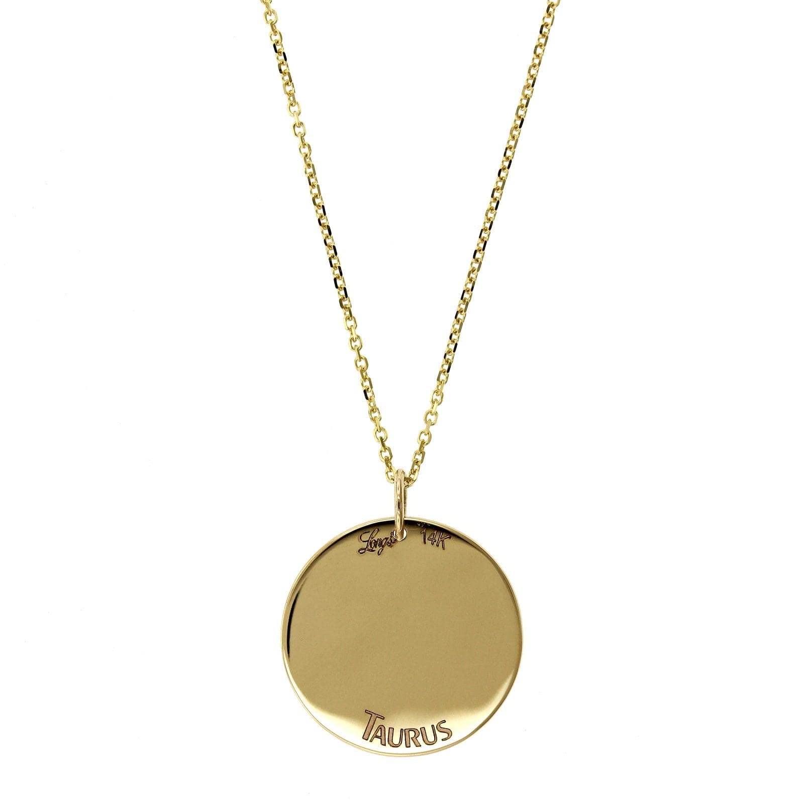 14K Yellow Gold Taurus Zodiac Pendant