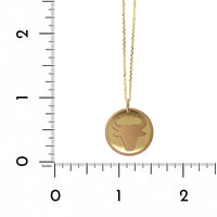 14K Yellow Gold Taurus Zodiac Pendant