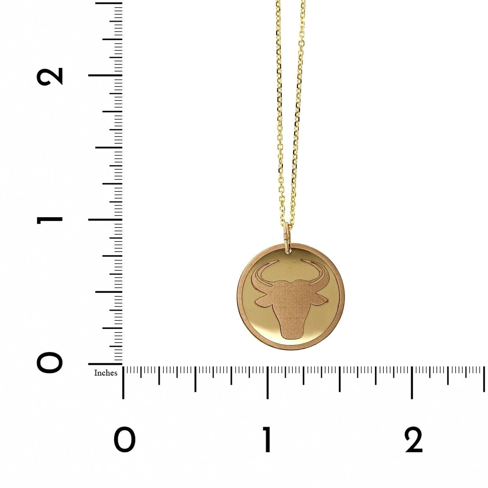 14K Yellow Gold Taurus Zodiac Pendant