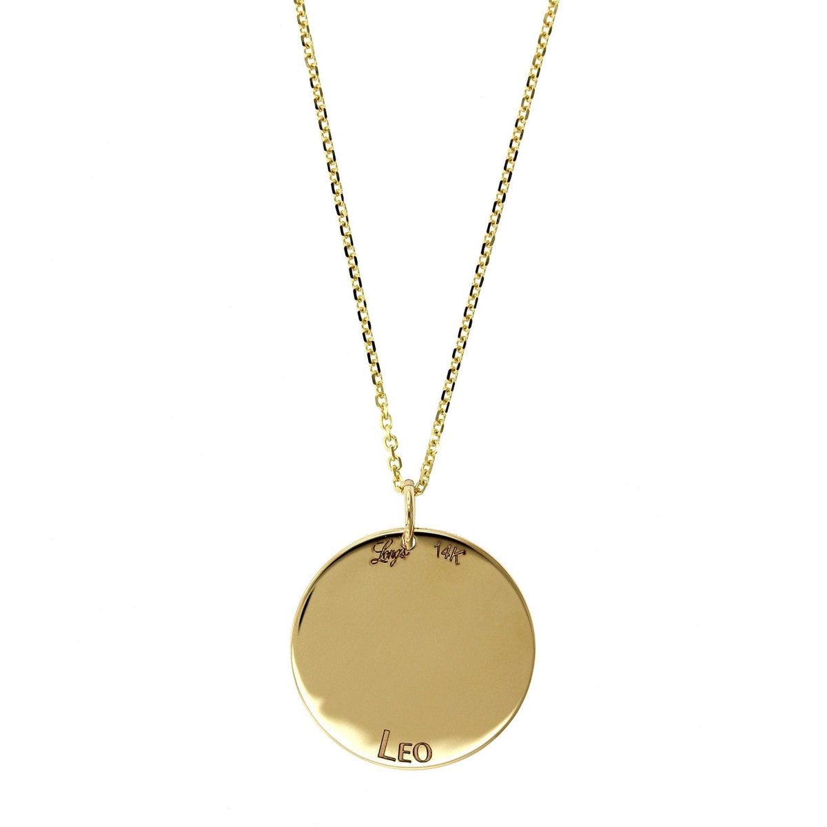 14K Yellow Gold Leo Zodiac Pendant