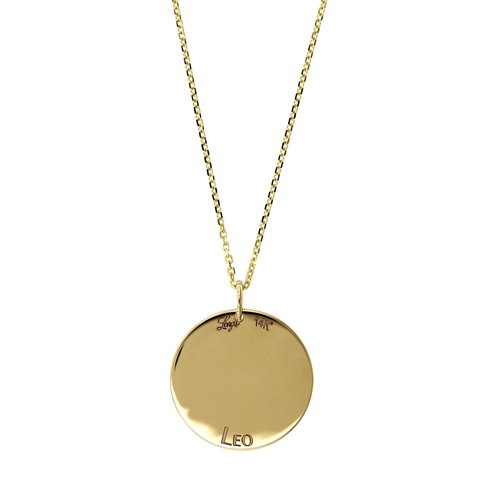 14K Yellow Gold Leo Zodiac Pendant