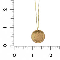 14K Yellow Gold Leo Zodiac Pendant