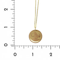 14K Yellow Gold Virgo Zodiac Pendant
