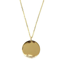 14K Yellow Gold Scorpio Zodiac Pendant