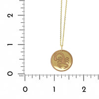 14K Yellow Gold Scorpio Zodiac Pendant