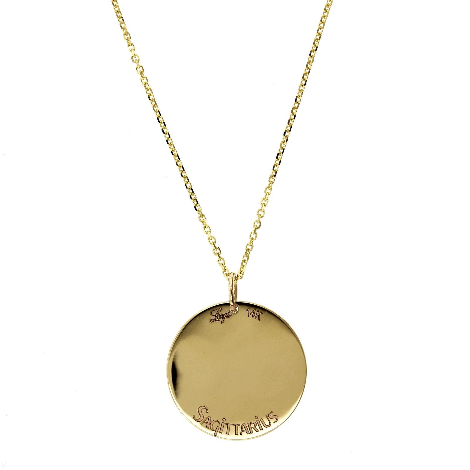14K Yellow Gold Sagittarius Zodiac Pendant