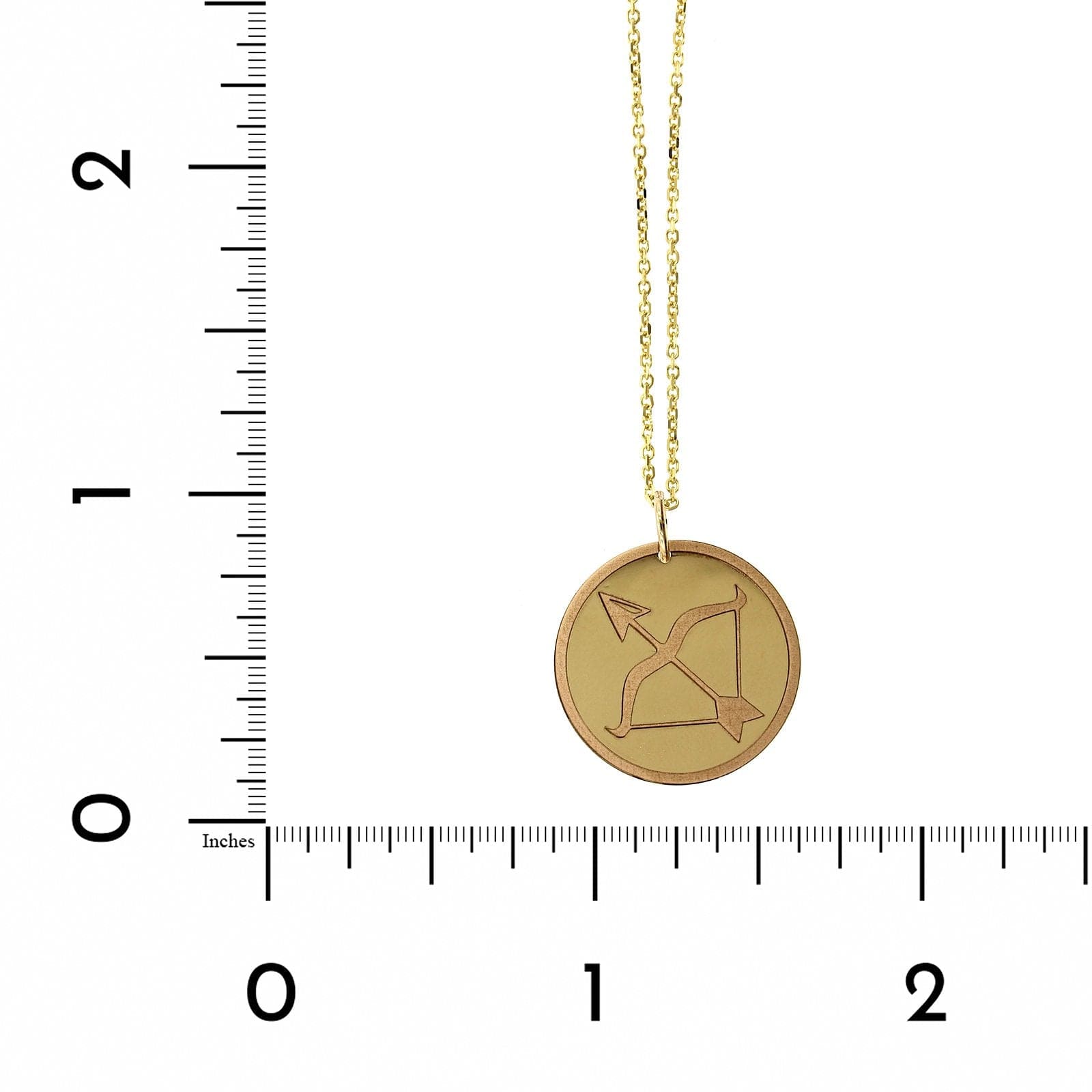 14K Yellow Gold Sagittarius Zodiac Pendant