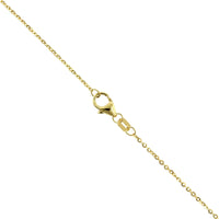 14K Yellow Gold Engravable Bar Necklace
