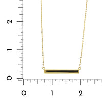 14K Yellow Gold Engravable Bar Necklace