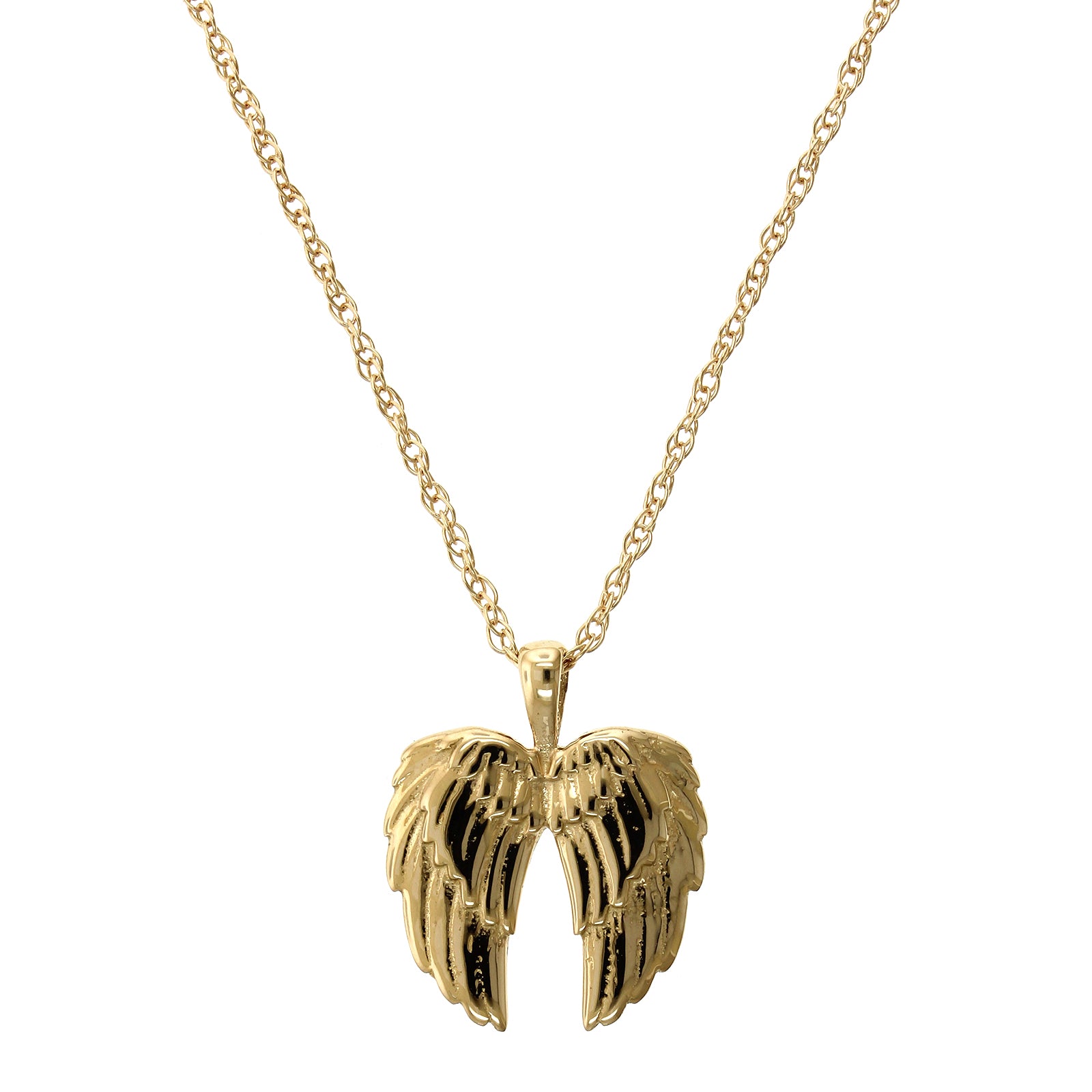 14K Yellow Gold Double Wing Pendant