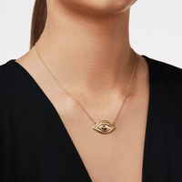 18K Yellow Gold Evil Eye Pendant, 18k yellow gold, Long's Jewelers