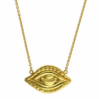 18K Yellow Gold Evil Eye Pendant, 18k yellow gold, Long's Jewelers