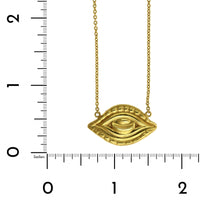 18K Yellow Gold Evil Eye Pendant, 18k yellow gold, Long's Jewelers