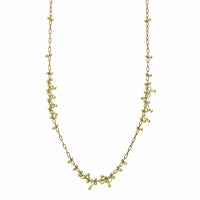 18K Yellow Gold Beaded Sections Necklace