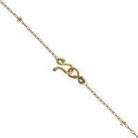 18K Yellow Gold Beaded Sections Necklace