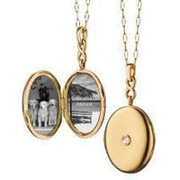 18K Yellow Gold Petite Locket on Chain