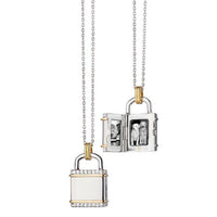 Sterling Silver "Lock" Locket Necklace