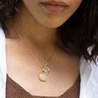 18K Yellow Gold Champagne Diamond Locket