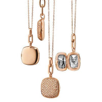 18K Rose Gold Champagne Diamond Locket