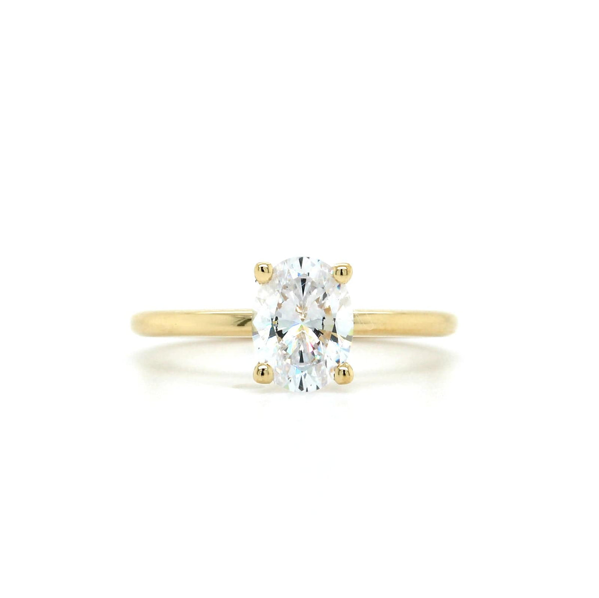 18K Yellow Gold 4-Prong Engagement Ring Setting
