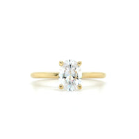 18K Yellow Gold 4-Prong Engagement Ring Setting