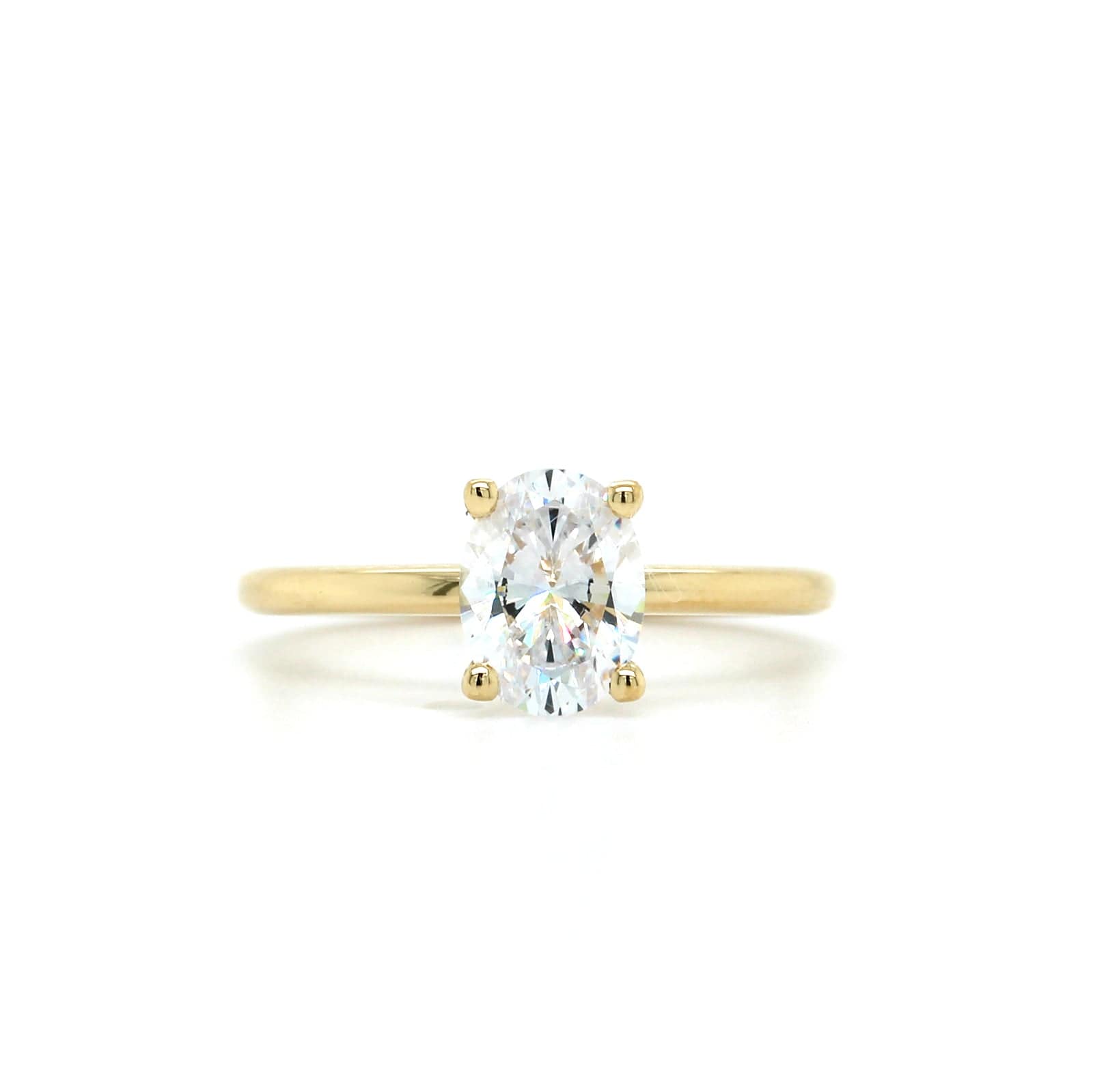 18K Yellow Gold 4-Prong Engagement Ring Setting