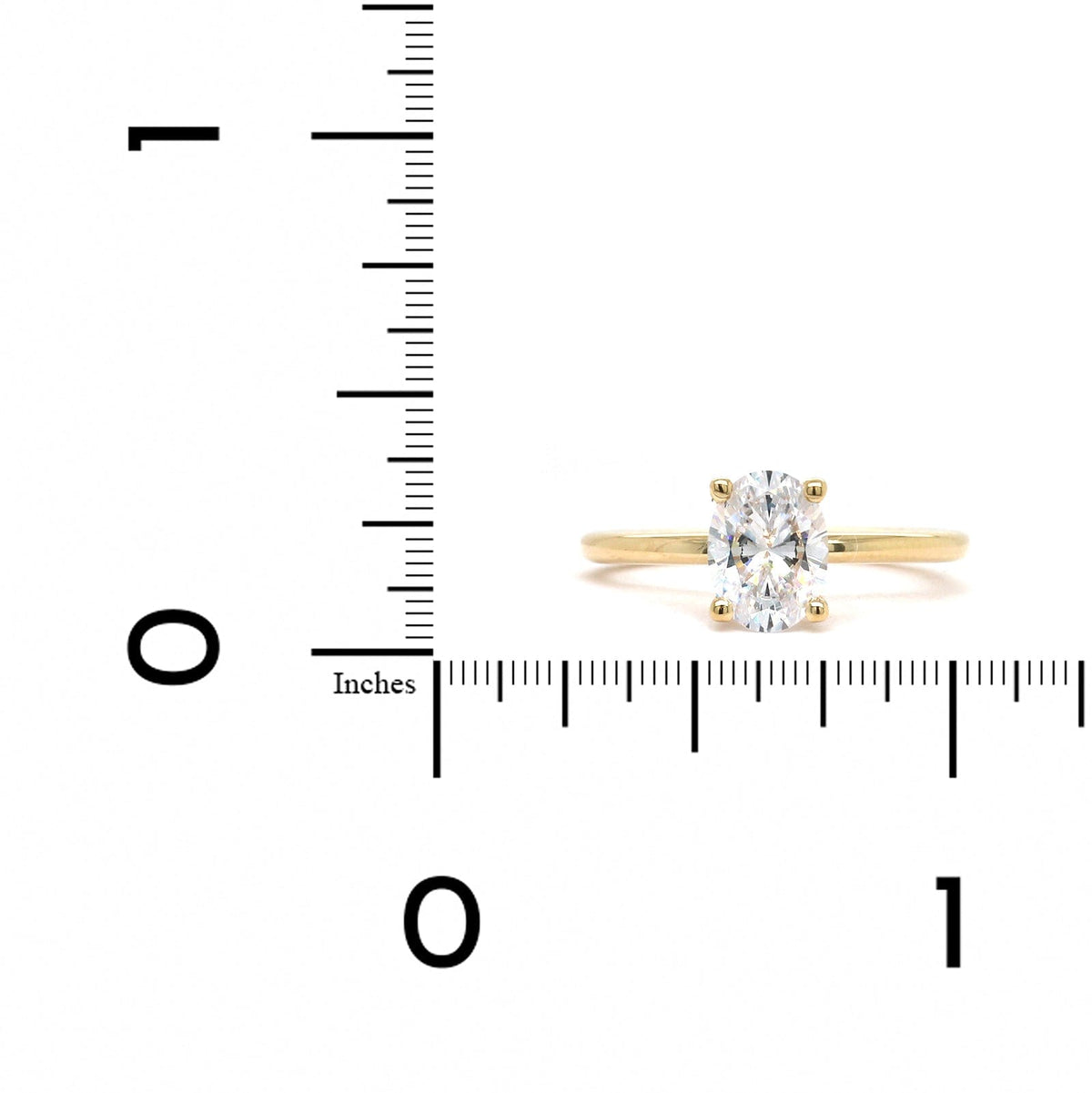 18K Yellow Gold 4-Prong Engagement Ring Setting