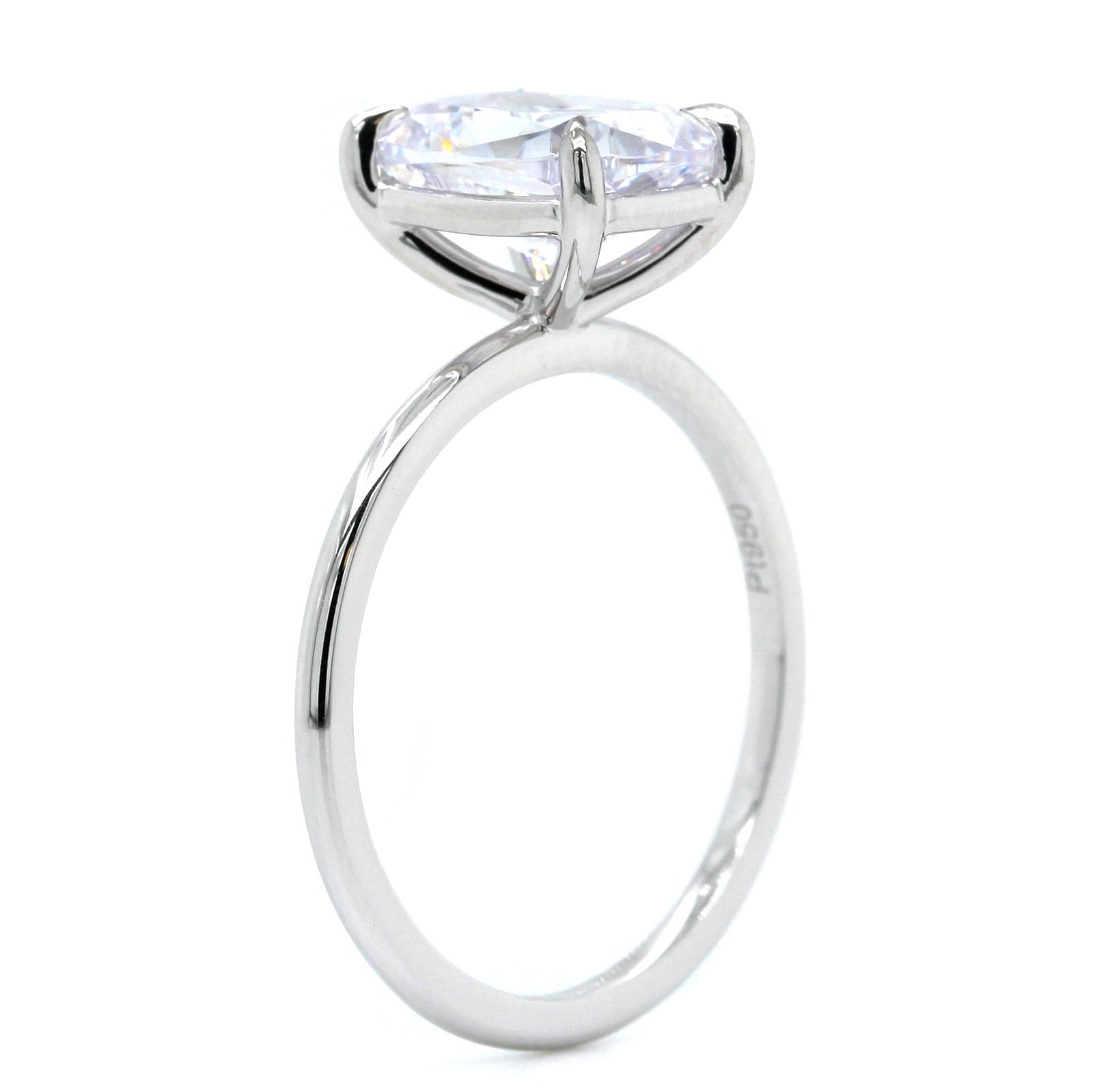 Platinum Cushion 4 Prong Solitaire Engagement Ring Setting, Platinum, Long's Jewelers