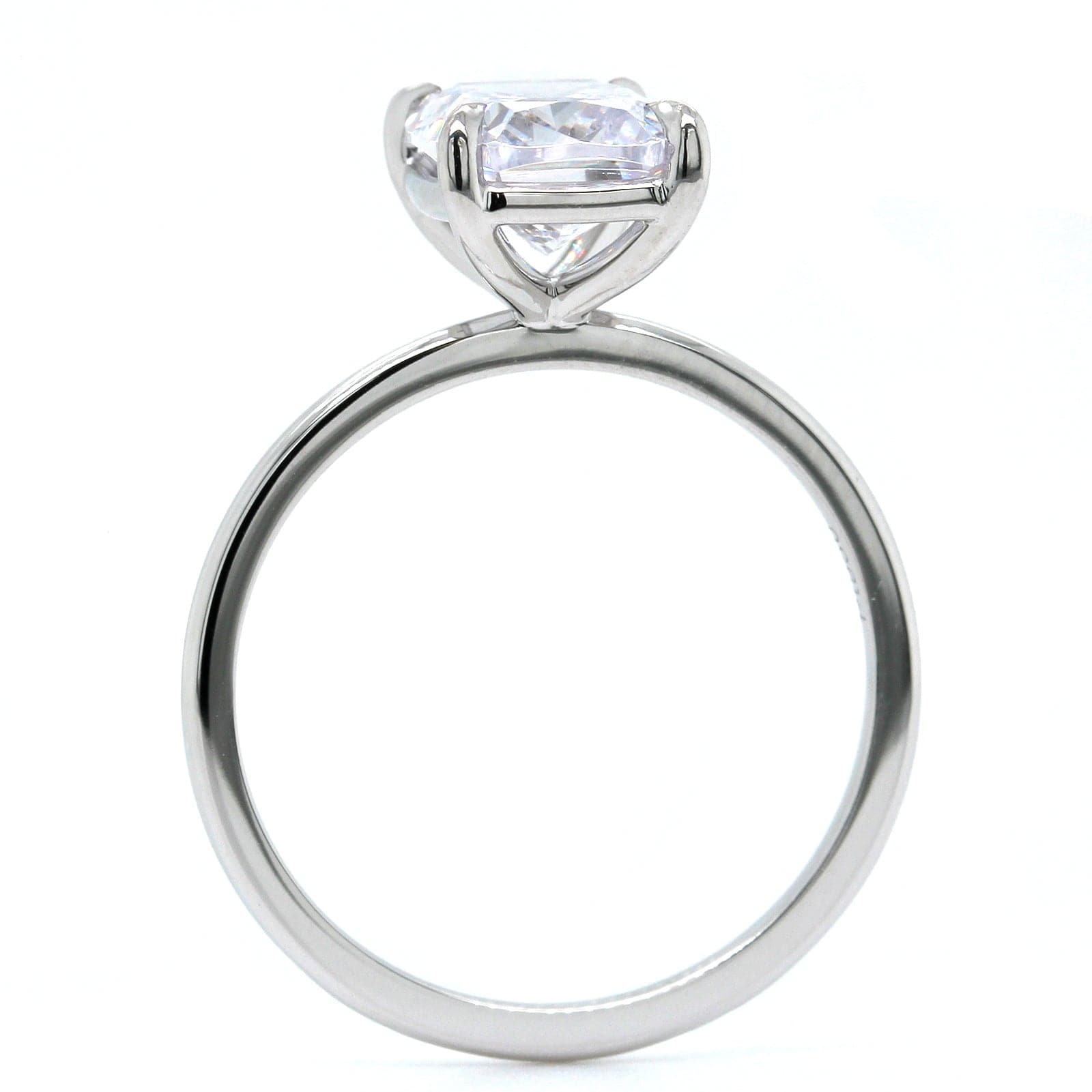 Platinum Cushion 4 Prong Solitaire Engagement Ring Setting, Platinum, Long's Jewelers