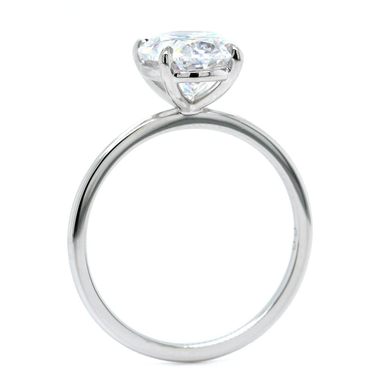 Platinum Oval 4 Prong Solitaire Engagement Ring Setting, Platinum, Long's Jewelers