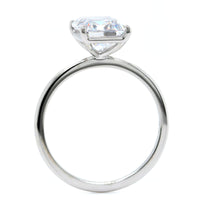 Platinum Emerald 4 Prong Solitaire Engagement Ring Setting, Platinum, Long's Jewelers