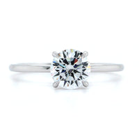 Platinum Round 4 Prong Solitaire Engagement Ring Setting, Platinum, Long's Jewelers