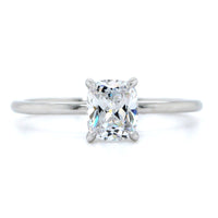 Platinum Cushion 4 Prong Solitaire Engagement Ring Setting, Platinum, Long's Jewelers
