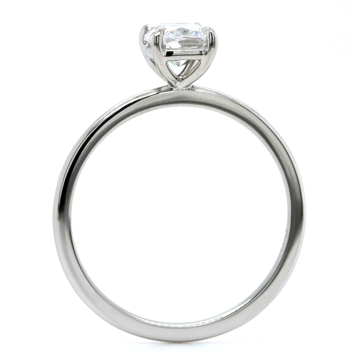 Platinum Cushion 4 Prong Solitaire Engagement Ring Setting, Platinum, Long's Jewelers