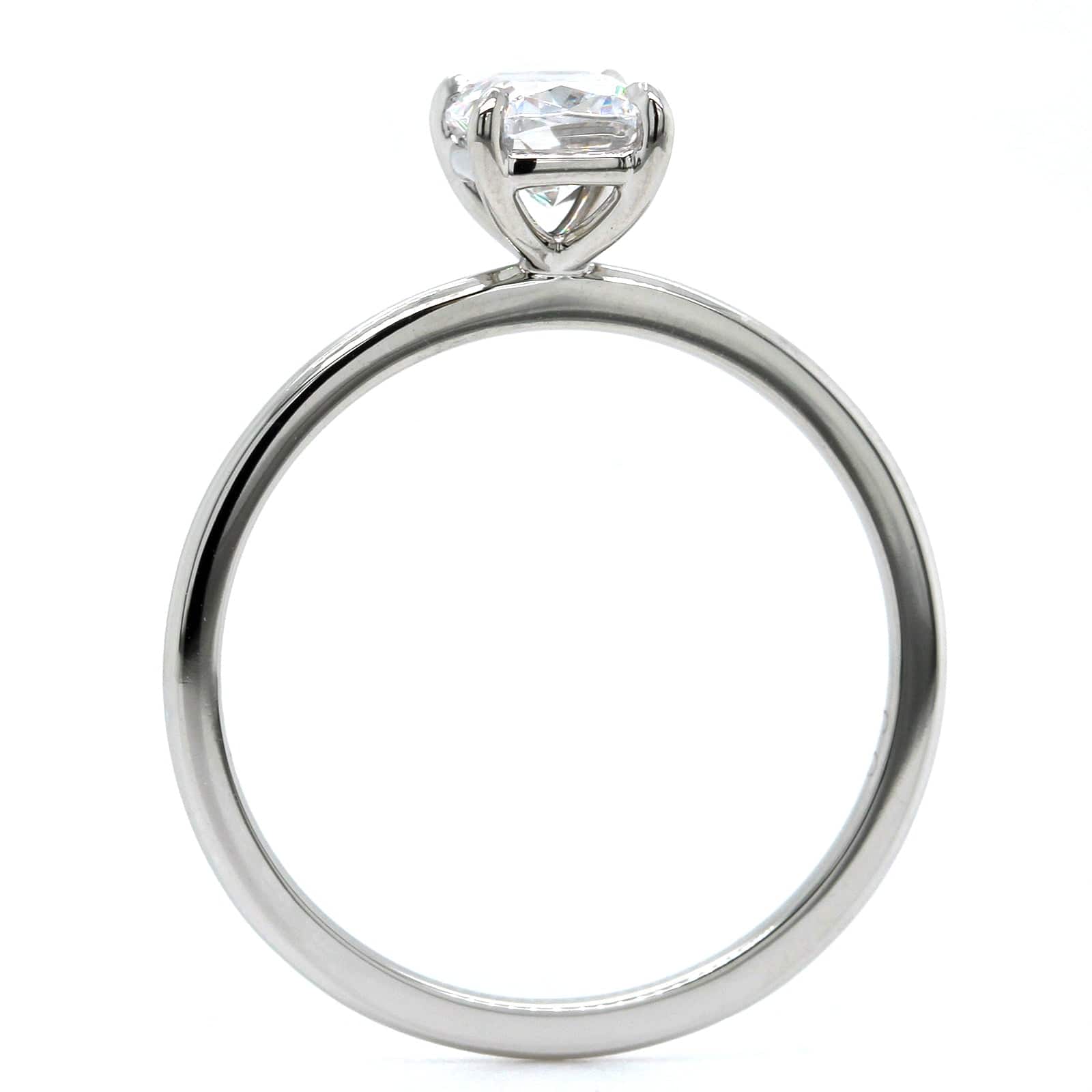 Platinum Cushion 4 Prong Solitaire Engagement Ring Setting, Platinum, Long's Jewelers