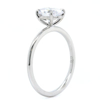 Platinum Oval 4 Prong Solitaire Engagement Ring Setting, Platinum, Long's Jewelers